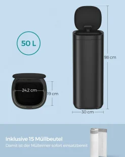 Astrid skraldespand | 50 L - Sort