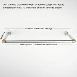 Bøjlestang SARA sølv med messing