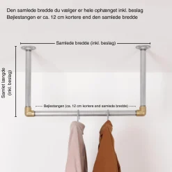 Bøjlestang WILLIAM sølv med messing