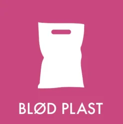 Blød plast - Klistermærke til affaldssortering