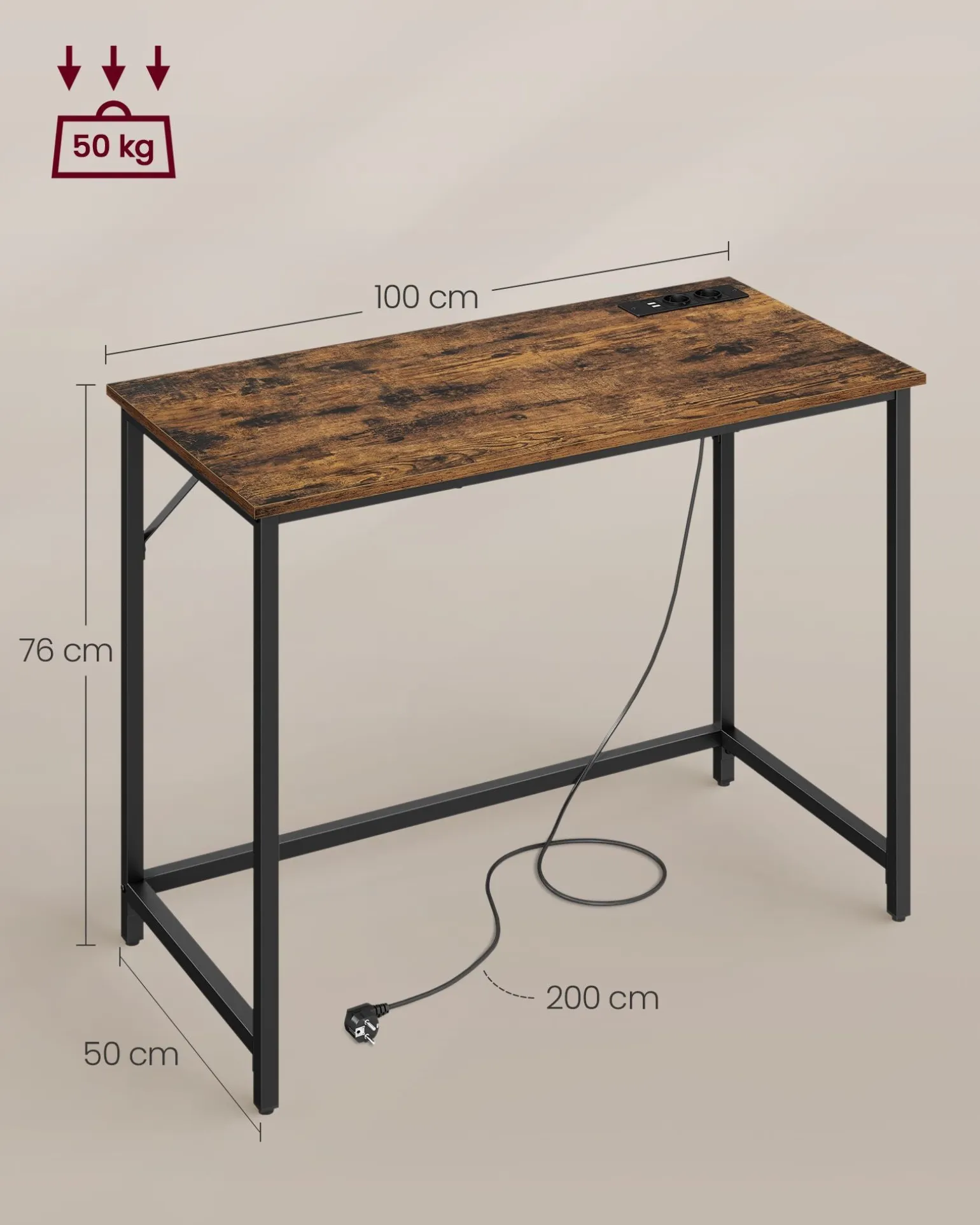 Felix skrivebord - Brun