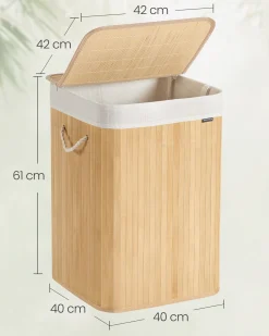 Flora vasketøjskurv - Bambus