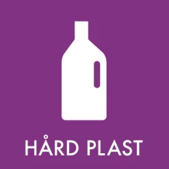 Hård plast - Klistermærke til affaldssortering