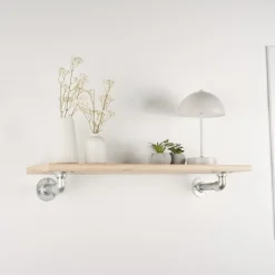 Hyldeknægte ELLA sølv med hylde (40 cm dybde)