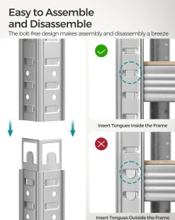 Lissabon værkstedsreol - Sølv