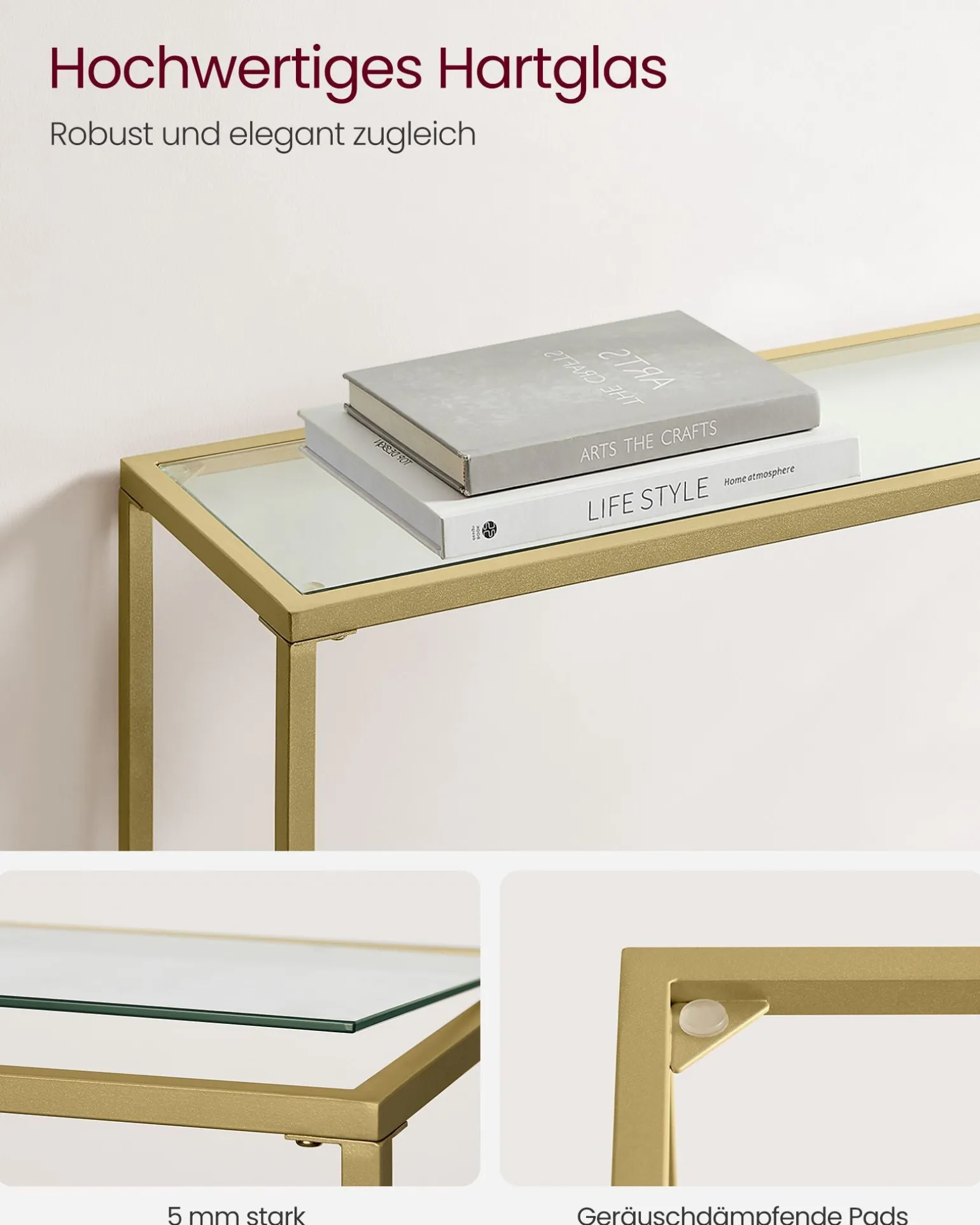 Malthe konsolbord - Guld