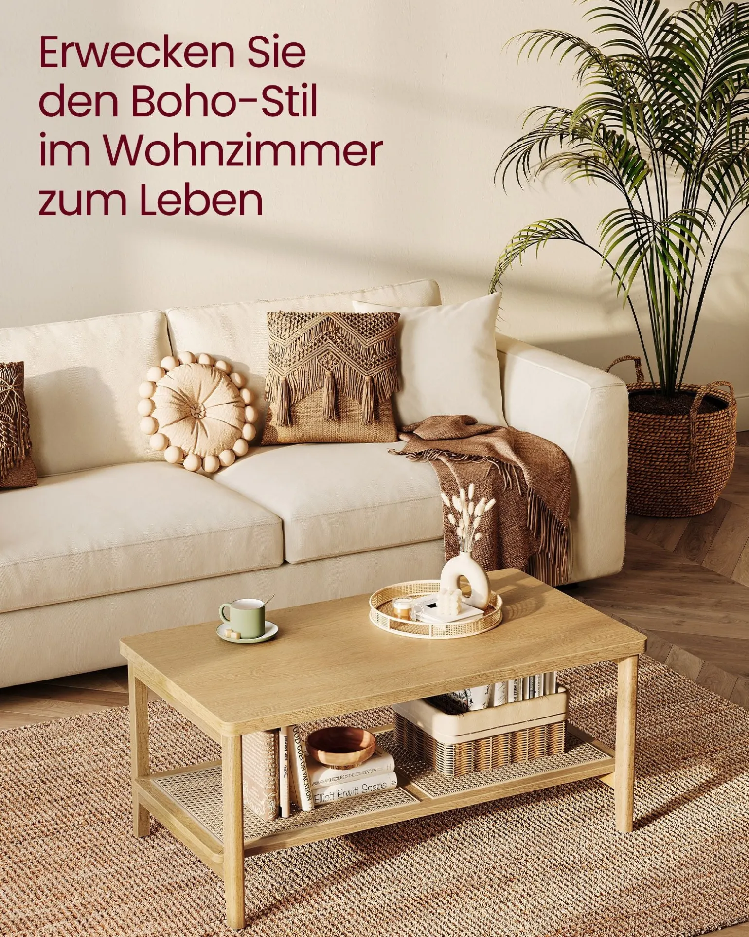 Malthe sofabord - Eg beige