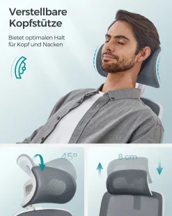 Mathias kontorstol - Grå