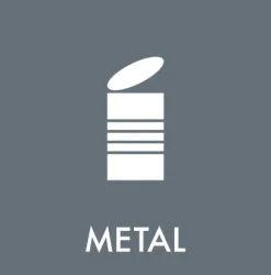 Metal - Klistermærke til affaldssortering