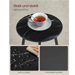 Nora senge- og sidebord - Sort