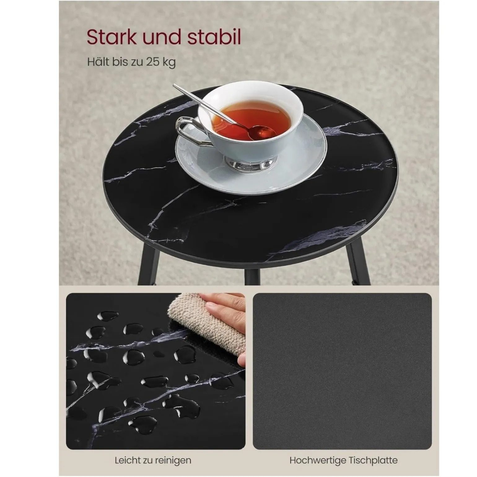 Nora senge- og sidebord - Sort