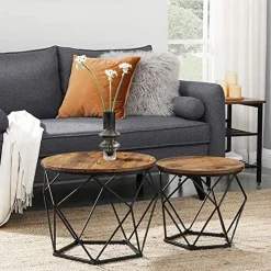 Sofia sengebord/sofabord/sidebord - 2 stk.- Rustik brun