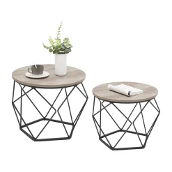 Sofia sengebord/sofabord/sidebord - 2 stk.- Grå