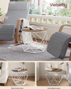 Sofia sengebord/sofabord/sidebord - 2 stk.- Lysebrun