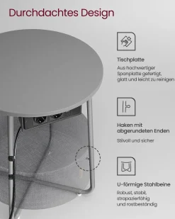 Tokyo senge- og sidebord - Grå
