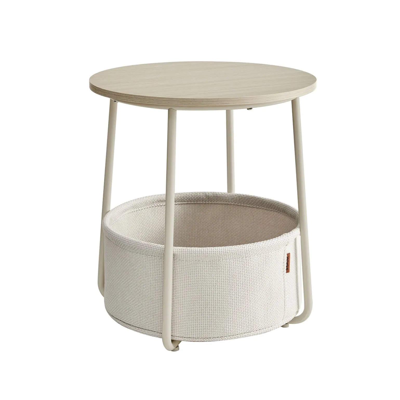 William senge- og sidebord - Hvid/hvid kurv
