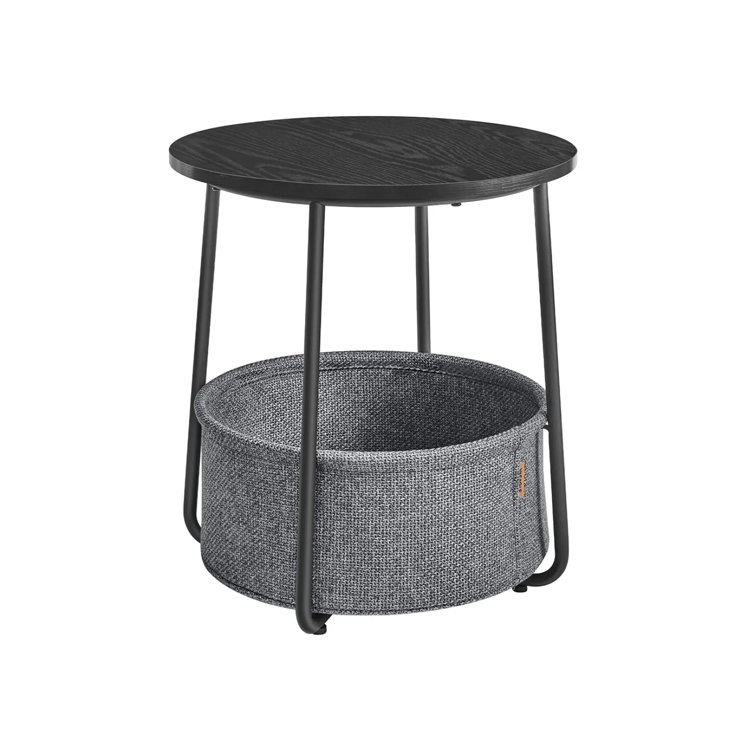 William senge- og sidebord- Sort/grå kurv